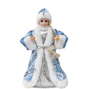Alta calidad personalizado Rusia <span class=keywords><strong>Snegurochka</strong></span> Santa Claus muñeca azul hecho a mano niña estatuilla regalos para niños Navidad Santa Claus - Product Image 3