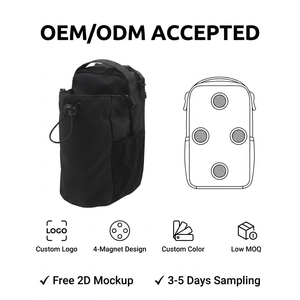 Sac de sport magnétique OEM/ODM PREMIUM avec compartiment pour bouteille d'eau et téléphone, pochette pour clés, pochette portefeuille et sangle réglable - Product Image 2