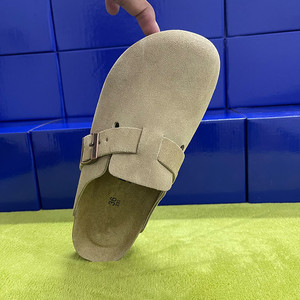 Mocasín de cuero de vaca de verano Birkenstocks Boston para zapatillas <span class=keywords><strong>plataforma</strong></span> con punta cerrada con suela de cuero de vaca de corcho elevado - Product Image 3