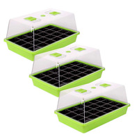 Pot en plastique pour pépinière, 7/24 cellules, Kit de semis avec dôme et Base, boîte de culture pour le jardinage du nourrisson
