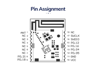 Moins cher PCB nordique nRF52805 Transmission transparente UART Module basse énergie Ble Bluetooth sans oscillateur à cristal 32K