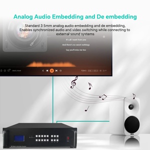 Extenseur HDBase-T HDCP2.2 100m, Commutateur Matriciel Multi-signaux 4x4 4K30 Sans Soudure avec Synchronisation Audio et Vidéo - Product Image 3