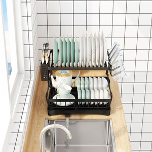 Estante de Drenaje Doble de Acero Inoxidable CXT661 para Utensilios de Cocina, Estante Doméstico para Almacenamiento al por Mayor - Product Image 5