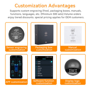 Lansmanı Tpms bluetooth Android/IOS APP sensörü evrensel harici Tpms araba için bisiklet lastiği basınç izleme sistemi (tpms) - Product Image 5
