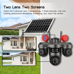 กล้อง 4G พลังงานแสงอาทิตย์ PTZ พร้อมเลนส์ 3 ตัว และหมุนได้ 355 องศา °   กล้องวงจรปิดกลางคืนแบบมีเสียง 2 ทาง กันน้ำ สำหรับบ้านและภายนอกอาคาร - Product Image 3