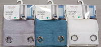 Voilages transparents de haute qualité en tulle uni, prêts à poser pour fenêtres - 3 couleurs en stock : bleu, gris, blanc