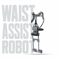 Robot d'assistance lombaire portable, exosquelette réglable pour le soutien lombaire, idéal pour la manutention industrielle en entrepôt