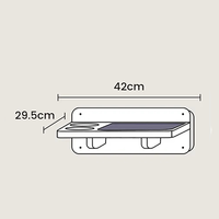 ROPECUBE Étagère murale multicouche pour l'alimentation des chats Bols surélevés avec coussin de couchage 42cm Installation facile OEM ODM