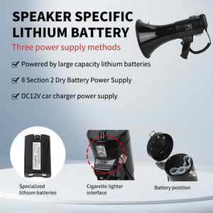 80W Loa di động megafono cầm tay loa ngoài trời có thể sạc lại loa loa với microphone - Product Image 5