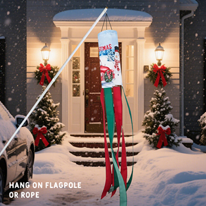 Custom Polyester Merry Christmas Windsock Decor WindSock Digital Printed Flying Wind Socks for Yard <b>Garden</b> Porch - Product Image 5