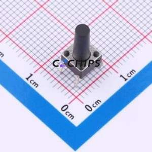 K2-1102DP-S3SW-04 Tactile Switch Through hole-4P,6x6mm Switch Single Pole Single Throw Round Button 1.8N Through Hole - Product Image 1