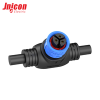 Connecteur étanche M16 type T à 3 broches avec verrouillage par poussée 10A 300V IP67, ensemble mâle-femelle en forme de T pour éclairage LED