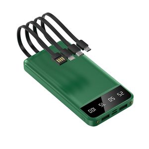 Power Bank 20000mAh Pantalla digital 2A Carga rápida Powerbank portátil 20000mAh con 4 cables PowerBanks delgados - Product Image 3