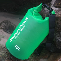 Sac étanche transparent 2L - PVC léger de 0,3 mm pour la natation, la navigation de plaisance, le camping, la randonnée