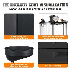 Système mobile de <span class=keywords><strong>vidange</strong></span> d'huile 80L, station de service automobile pneumatique sur chariot - Product Image 3