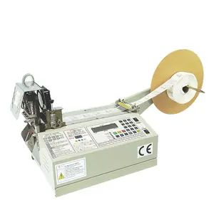 Auto computer controlled cold knife ribbon trademark woven tape cloth label textile tape webbing nylon cutting machine WL-120T