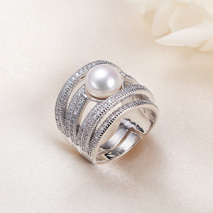 แหวนไข่มุกน้ำจืดสไตล์เรโทรสำหรับผู้หญิง ดีไซน์โดดเด่น แฟชั่นอินเทรนด์ สะท้อนบุคลิกภาพและอารมณ์ - Product Image 4