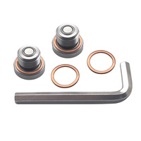 M16x1.5 Magnetisches Differential-Ölablass- und Befüllschrauben-Set, Anti-Tropf-Magnet, mit Kupfer-Unterlegscheiben und Sechskantschlüssel