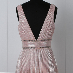 Barato al por mayor <span class=keywords><strong>de</strong></span> una línea piso longitud falda <span class=keywords><strong>Rosa</strong></span> formal vestido <span class=keywords><strong>de</strong></span> <span class=keywords><strong>fiesta</strong></span> las mujeres vestido <span class=keywords><strong>de</strong></span> maxi mujer vestido <span class=keywords><strong>de</strong></span> noche - Product Image 4