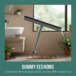 Shower <b>window</b> <b>squeegee</b> with suction cup (23x22cm) GUMMY Grey 264108 - Product Image 3