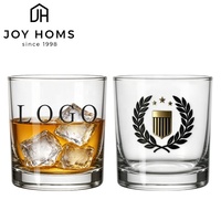 Verres à whisky personnalisés avec logo métallique, en alliage de zinc, pour dégustation, design créatif, pour bar, transparents, souvenir, vente en gros