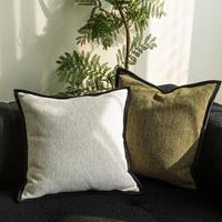 Housse de coussin en velours hollandais vert moderne de luxe léger pour canapé, usage domestique et hôtelier