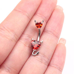 Gaby-anillo de acero inoxidable para el ombligo, piercing brillante para el vientre, joyería - Product Image 4