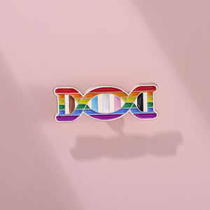Pin de Esmalte con Rayas del Arcoíris LGBT, Pin de Solapa con Diseño de ADN Científico, Insignia de Orgullo Gay y Bisexual, Broches de Metal para Mochila, Camisa o Cuello - Product Image 5