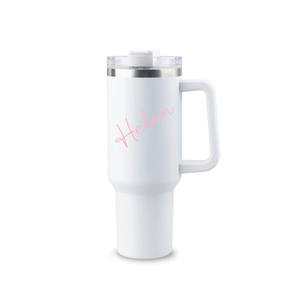 Vaso Térmico OEM de Acero Inoxidable de 40 oz con Asa, Tapa, Pajita, Doble Pared, Aislamiento al Vacío, Pantalla LED de Temperatura, Libre de BPA - Product Image 1