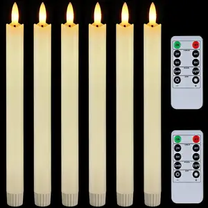 6 шт., беспламенные конические свечи с дистанционным таймером и диммером