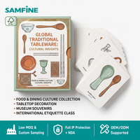 Cartes de table traditionnelles personnalisées en gros, jeu éducatif OEM sur la culture alimentaire et la culture de la restauration mondiale avec boîte rigide