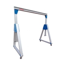 2 tonnen Aluminium mini overhead tragbare mobile hoist portalkran für verkauf mit kette block