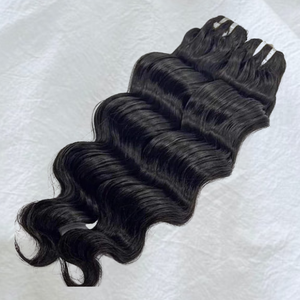 Extensions de cheveux vierges indiennes ADOR, cheveux humains Remy non traités, qualité 10A, boucles douces, mèches de cheveux pour tissage, trame unique - Product Image 3