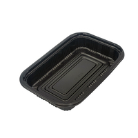 JY-815 Umweltfreundliche Lebensmittelbox mit Kleinen Ohren Rechteckige Flache Plastikschale mit Deckel Rechteckiger Sushi-Lebensmittelbehälter Verpackungsbox