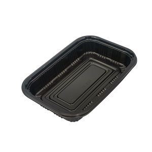 Boîte alimentaire rectangulaire en plastique plat avec couvercle JY-815, écologique, avec petites oreilles, boîte de rangement pour sushi rectangulaire - Product Image 6
