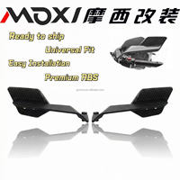 Nouveau rétroviseur latéral universel pliable pour moto MOXI en plastique, style lame, avec lentille HD anti-distorsion, aérodynamique, grand angle, pour scooter