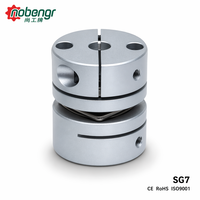 Coupleur à diaphragme industriel, corps en aluminium, disque en acier inoxydable, serrage à jeu nul, haute précision pour servomoteur, moteur pas à pas, vis à billes CNC