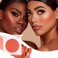 Palette de fards à joues cuites personnalisée avec logo, haute qualité, fini mat et scintillant, étiquette privée, OEM, illuminateur, bronzer, résistante à l'eau, faible MOQ