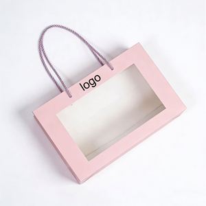 Custom Your Logo Printed Large <b>Gift</b> Packaging Shopping Paper <b>Bag</b> with Clear PVC Window for Brand Retail and Premium Gifting - Product Image 2