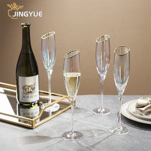 Lot de Coupes <span class=keywords><strong>à</strong></span> <span class=keywords><strong>Champagne</strong></span> de Luxe Personnalisées 180ml 6oz, Flûtes <span class=keywords><strong>à</strong></span> <span class=keywords><strong>Champagne</strong></span> en Cristal Ambré pour Mariage - Product Image 5