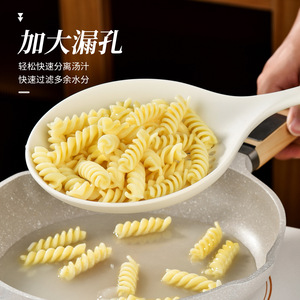 Cuchara coladora de silicona, mango largo resistente al calor, para fideos, dumplings, uso en la cocina - Product Image 3