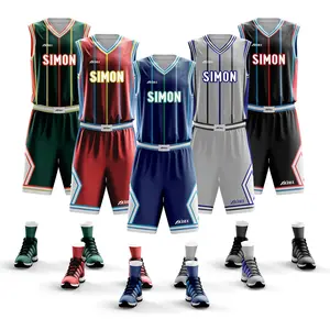 Akilex-uniforme de baloncesto transpirable para hombre, chaleco de entrenamiento por sublimación, bordado, 2022