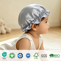 Bonnet en Soie pour Cheveux, Bonnet de Nuit en Soie 22/19MM Double Couche en Soie de Mûrier, Emballage Cadeau, Cadeau d'Anniversaire pour Enfants, Lot en Gros