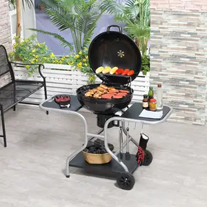 Ngoài Trời Thịt Nướng Than Bbq Grill Ấm Đun Nước Floraest Xe Đẩy Bbq Grill