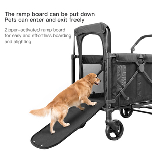 Xe đẩy vật nuôi với hệ thống phanh đôi phía trước và phía sau bánh xe khóa - Product Image 2