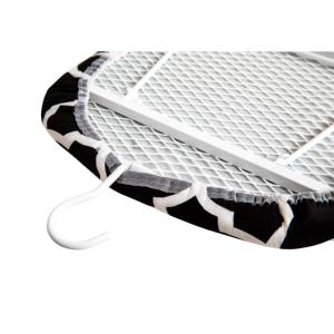 Planche à repasser compacte avec dessus en maille à motif de cuir de vache et pieds blancs - Product Image 6