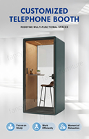 Cabine Acoustique Commerciale Insonorisée pour Bureau, Cabine Téléphonique Anti-Bruit, Studio de Travail, Cabine de Réunion à Utilisation Directe