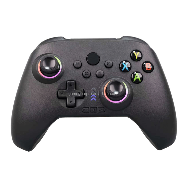 Double Hall Wireless BT Joystick with Turbo Vibration & RGB Lights for PC Android & Mobile