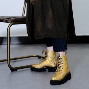 Botines personalizados 2024 para mujer, diseño de fábrica, brillo brillante, Sexy, estilo Doctor Martin, impermeable, para fiesta de noche, caja empaquetada - Product Image 4