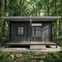 Maison modulaire blanche moderne, kit de maison détachable pour bureau de jardin de luxe, café, mini-maison avec balcon, villa